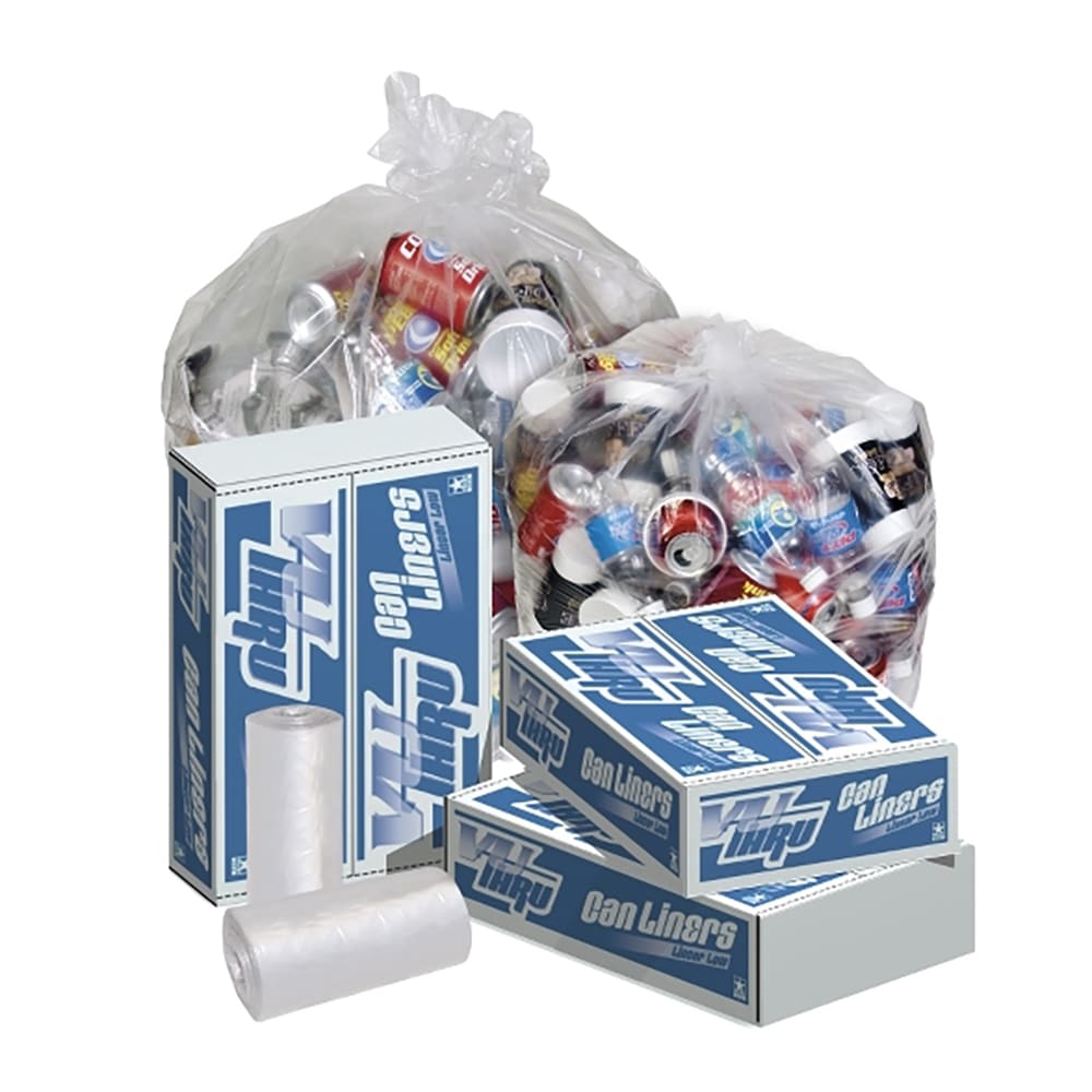 Pitt Plastics 12 - 16 gal Vu Thru Trash Can Liner Bags - 32"L x 24"W, LDPE, Clear (P3310XC)