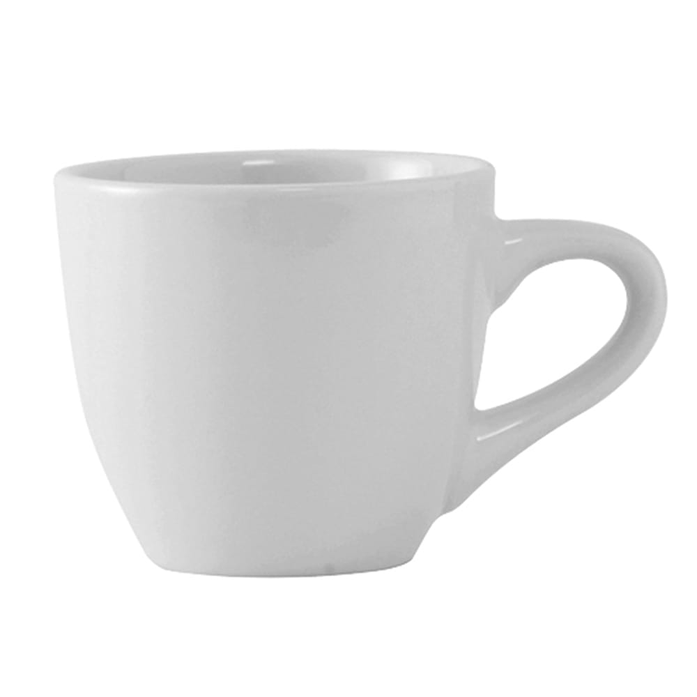 Tuxton ALF-035 3 1/2 oz Alaska/Colorado Demitasse Cup - Ceramic, Porcelain White