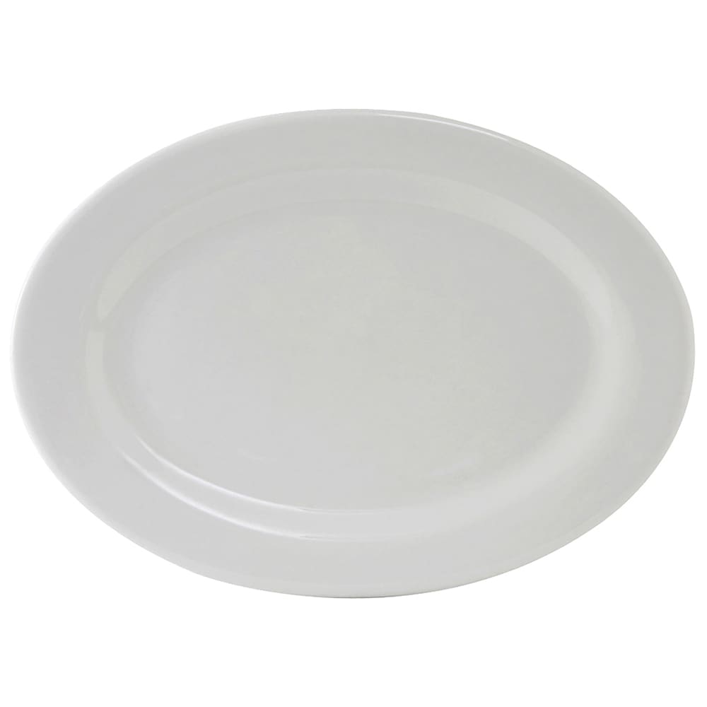 Tuxton ALH-200 20" x 13 3/4" Oval Alaska Platter - China, Porcelain White