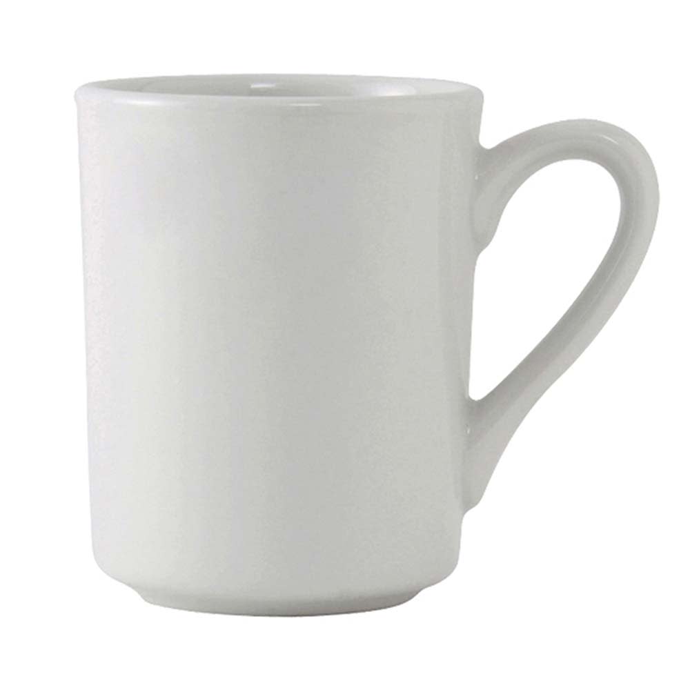 Tuxton ALM-085 8 1/2 oz Alaska Brea Mug - Ceramic, Porcelain White