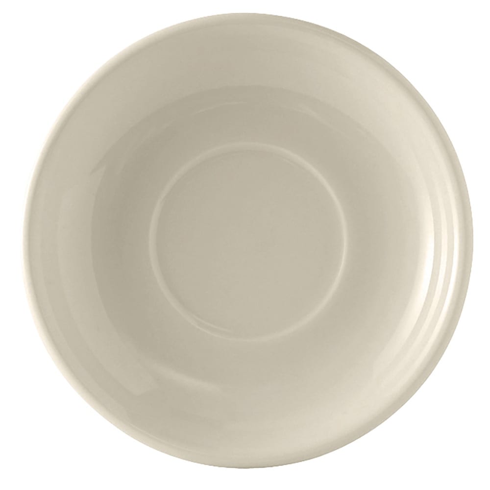 Tuxton BEE-066 6 3/4" Round Cappuccino Saucer - Ceramic, American White