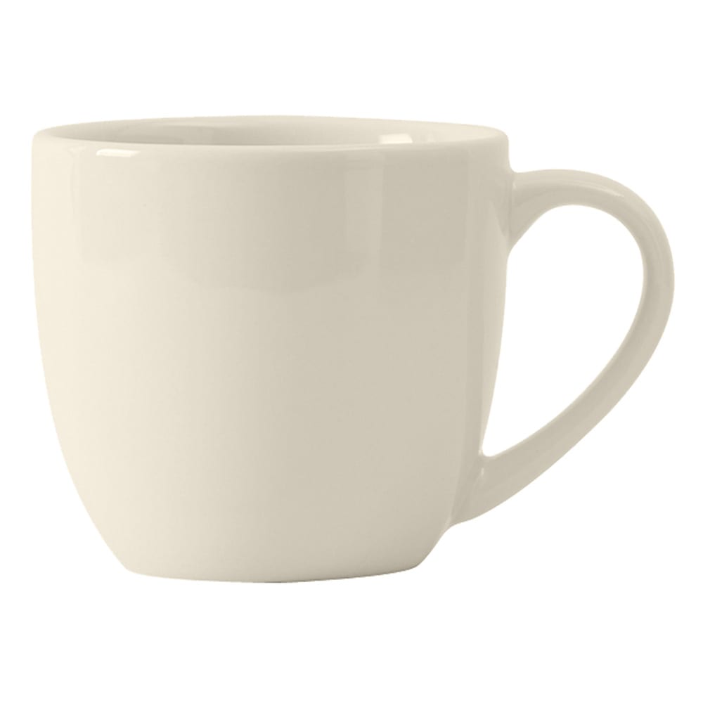 Tuxton BEM-120A 12 oz Milano Mug - Ceramic, American White/Eggshell