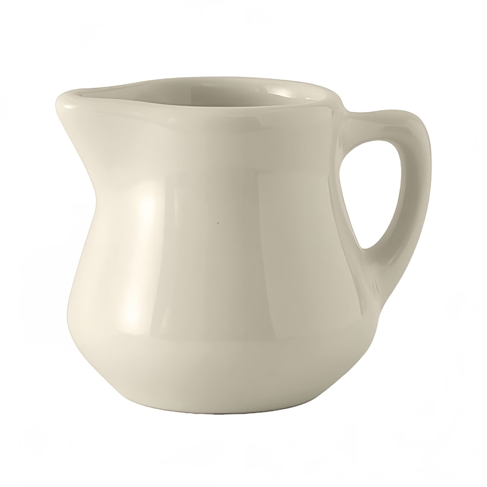 Tuxton BER-035 3 1/2 oz TuxCare®© Healthcare Creamer - Ceramic, American White