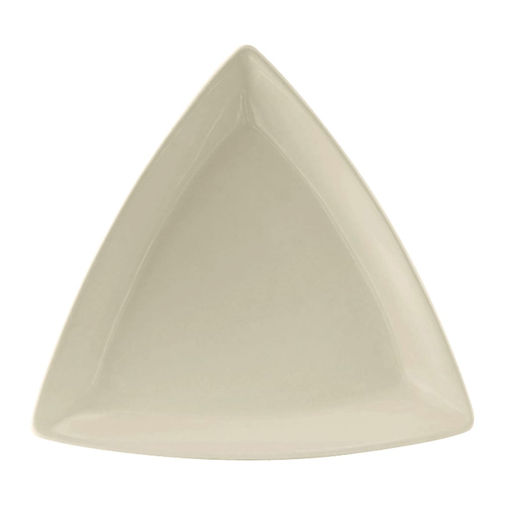 Tuxton BEZ-0728 7 1/4" Triangular Plate - Ceramic, American White