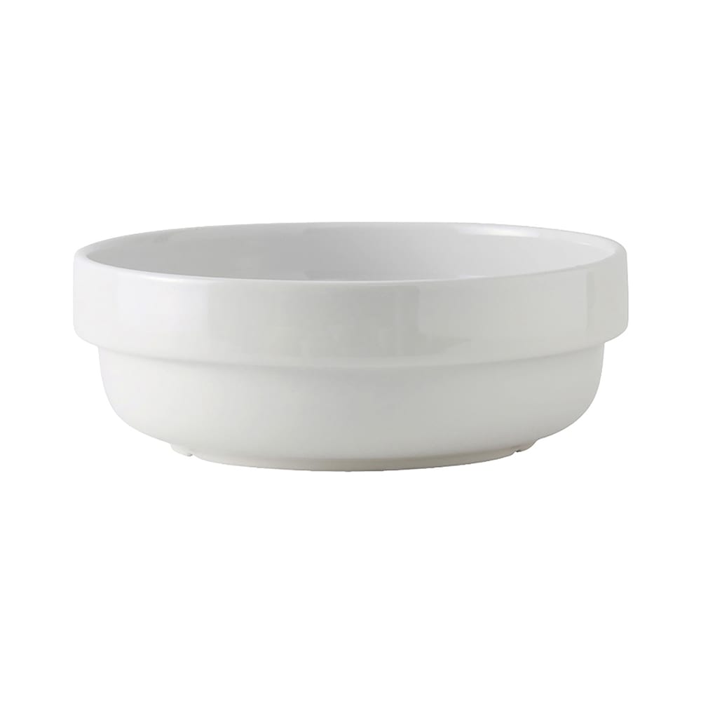 Tuxton BPB-620 62 oz Round DuraTux®© Salad Bowl - China, Porcelain White