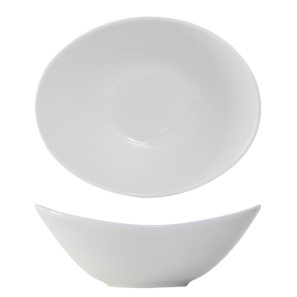 Tuxton BPD-0807 20 oz Oval DuraTux®© Capistrano Bowl - China, Porcelain White