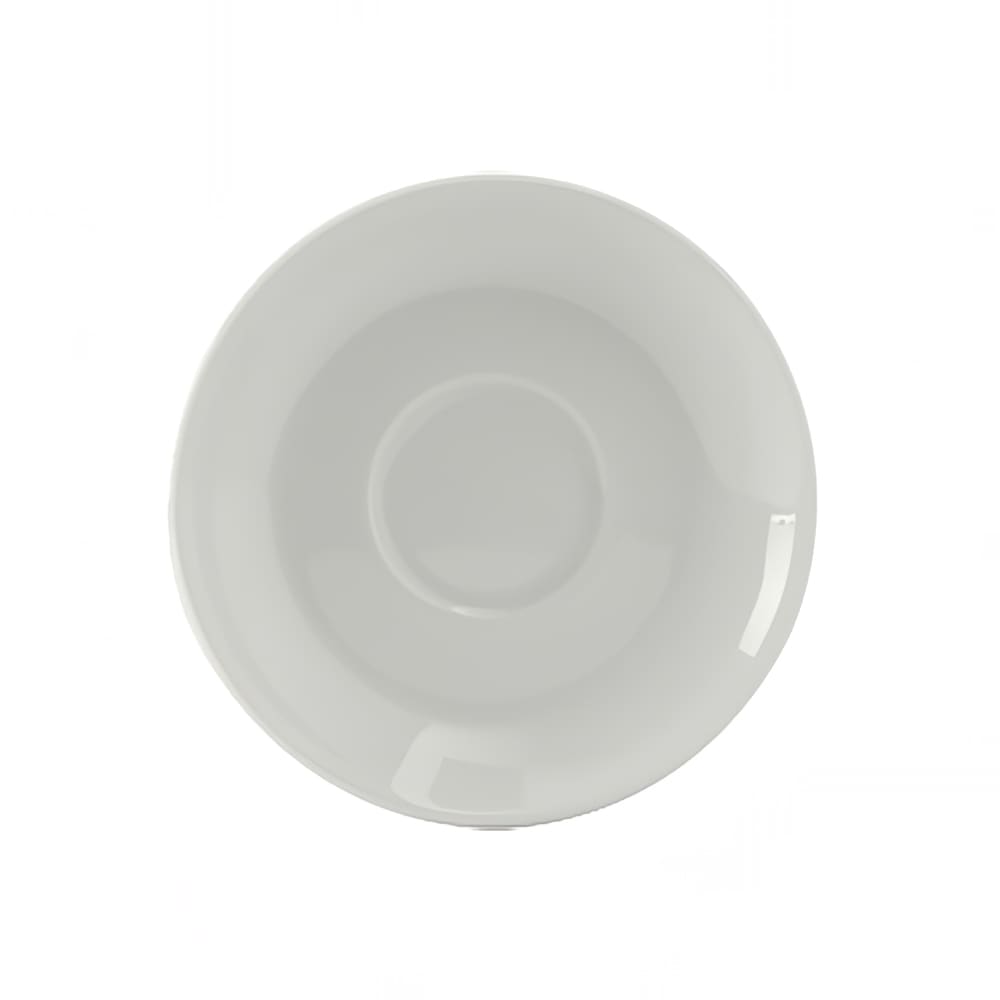 Tuxton BPE-0451 4 5/8" Round DuraTux®© Cappuccino Saucer - China, Porcelain White