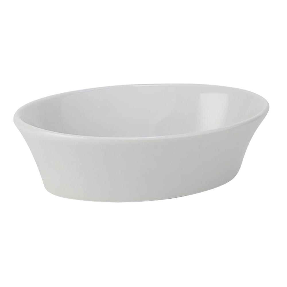 Tuxton BPK-100 10 oz Oval DuraTux®© Casserole Dish - China, Porcelain White