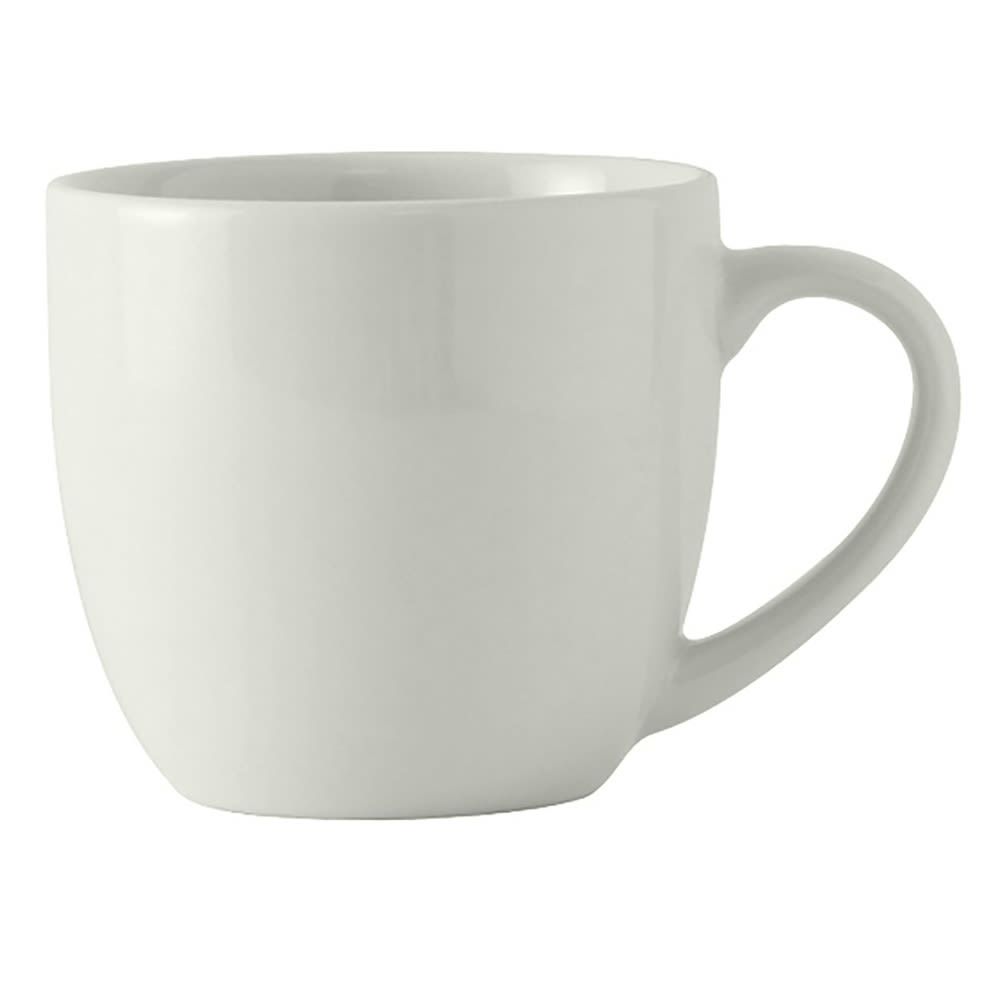Tuxton BPM-120A 12 oz Milano Mug - Ceramic, Porcelain White