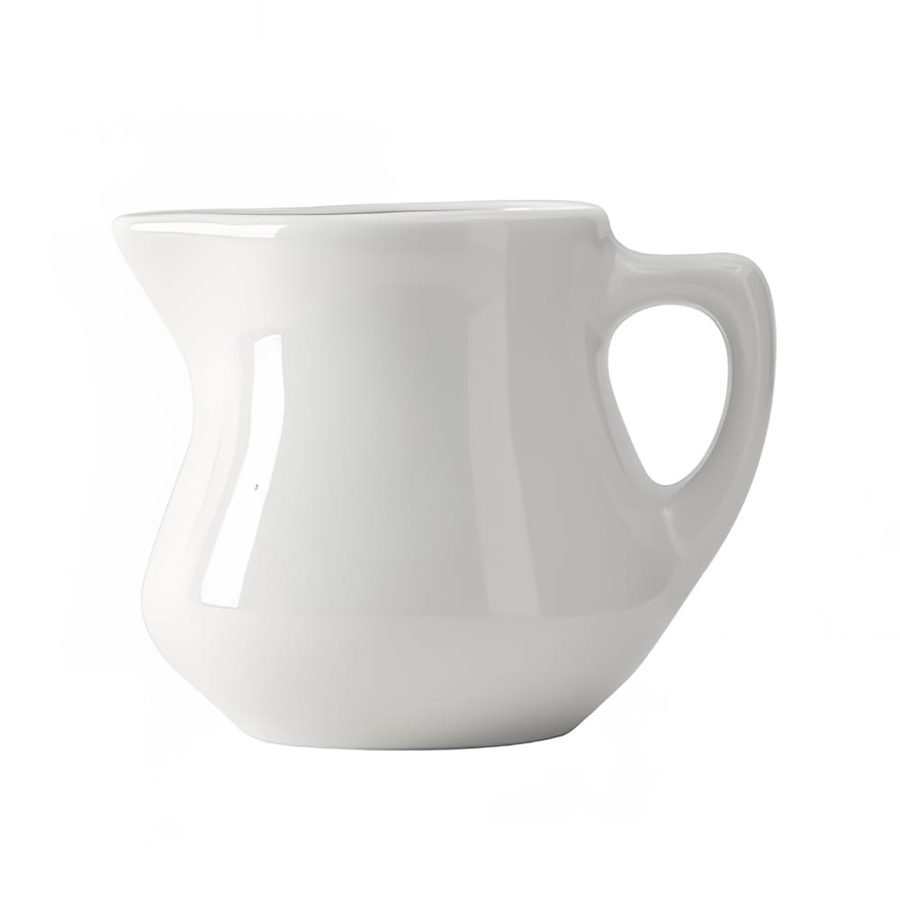 Tuxton BPR-035 3 1/2 oz DuraTux®© Creamer - China, Porcelain White