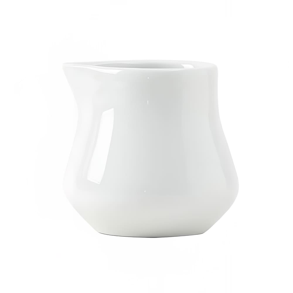 Tuxton BPR-0352 3 1/2 oz DuraTux®© Creamer - China, Porcelain White