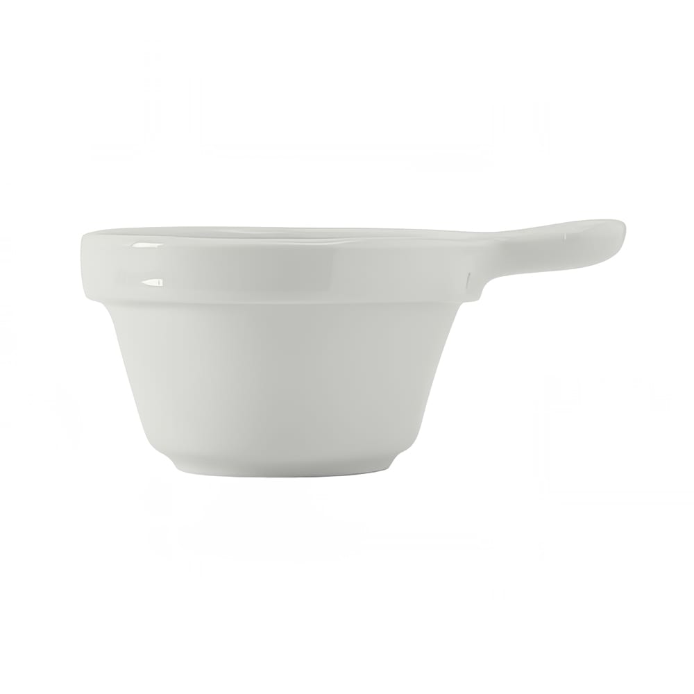 Tuxton BPS-100M 10 oz Round DuraTux®© Soup Cup w/ Handle - China, Porcelain White
