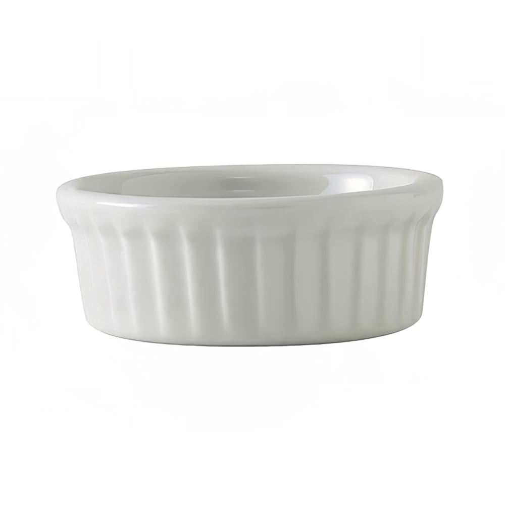 Tuxton BPX-0162 1 1/2 oz Fluted Ramekin - Ceramic, American White
