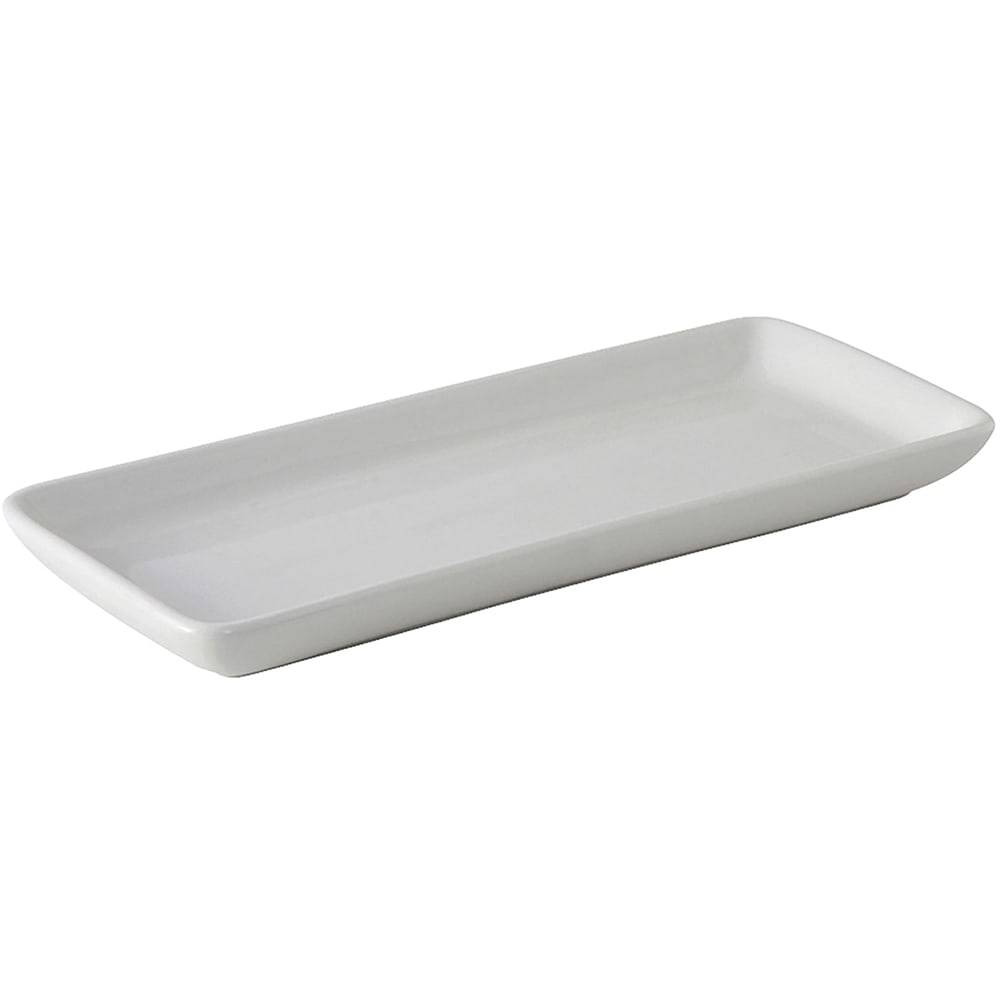 Tuxton BPZ-1141 11 1/2" x 5" Rectangular DuraTux®© Tray - China, Porcelain White