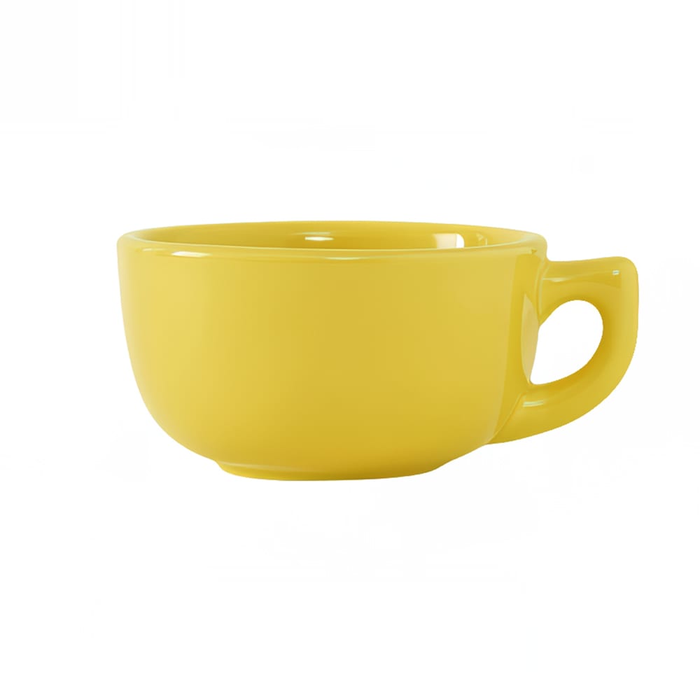 Tuxton BSF-1402 14 oz DuraTux®© Cappuccino Cup - Ceramic, Saffron