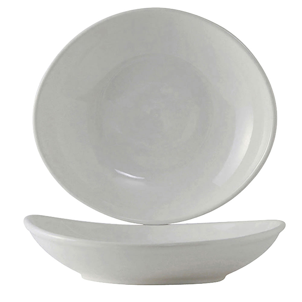 Tuxton BWB-280J 30 oz Oval DuraTux®© Bowl - Ceramic, White