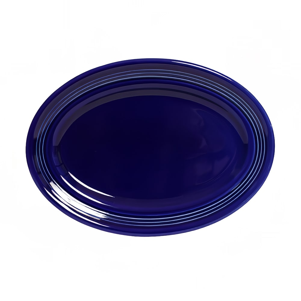 Tuxton CCH-116 11 1/2" x 8 3/8" Oval Concentrix Platter - Ceramic, Cobalt