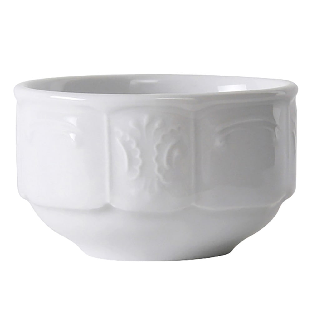 Tuxton CHB-105 11 oz Round Chicago Bouillon Bowl - China, Porcelain White