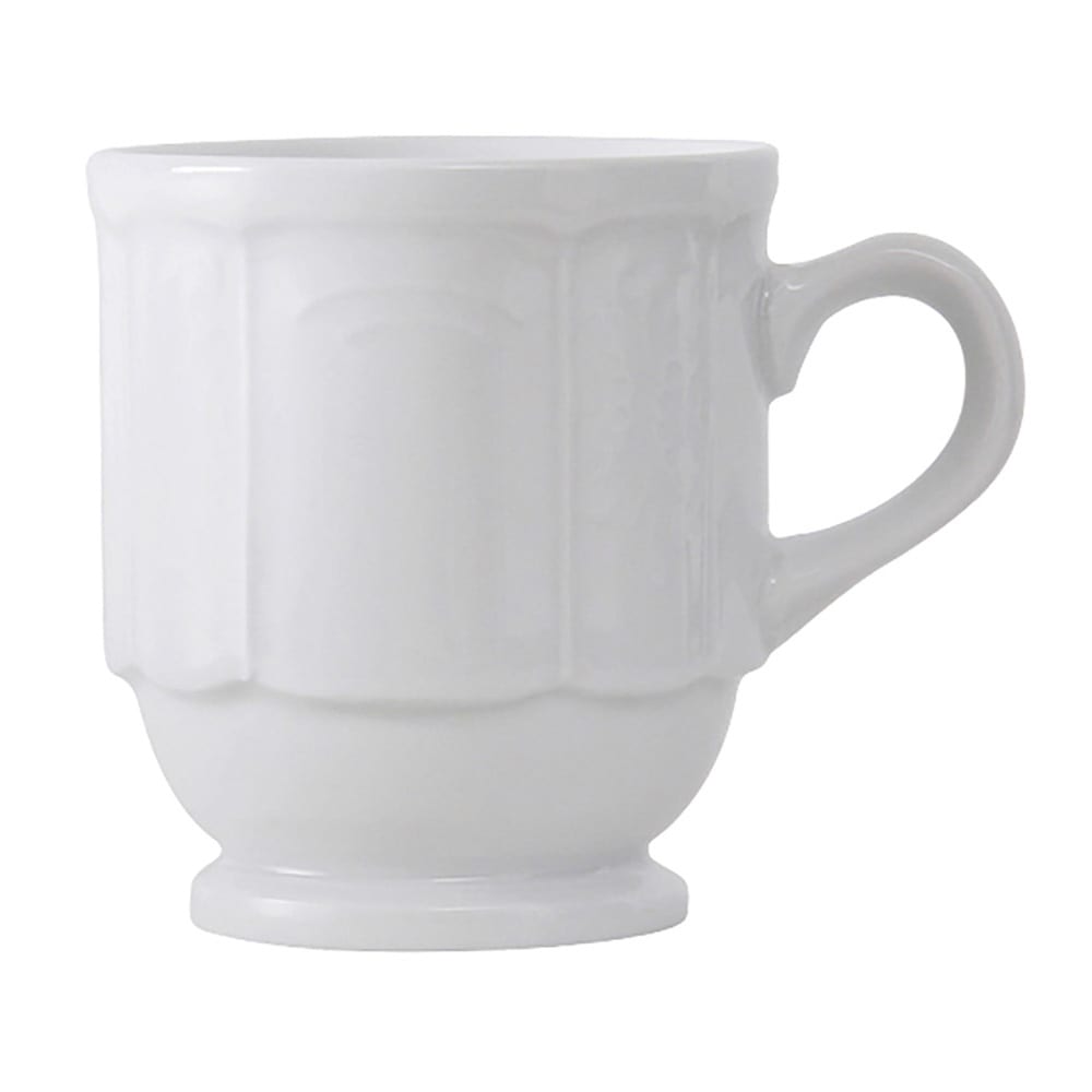 Tuxton CHM-085 9 oz Chicago Mug - Ceramic, Porcelain White