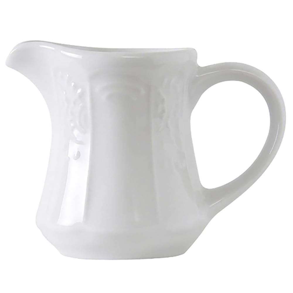 Tuxton CHR-035 3 1/2 oz Chicago Creamer - China, Porcelain White