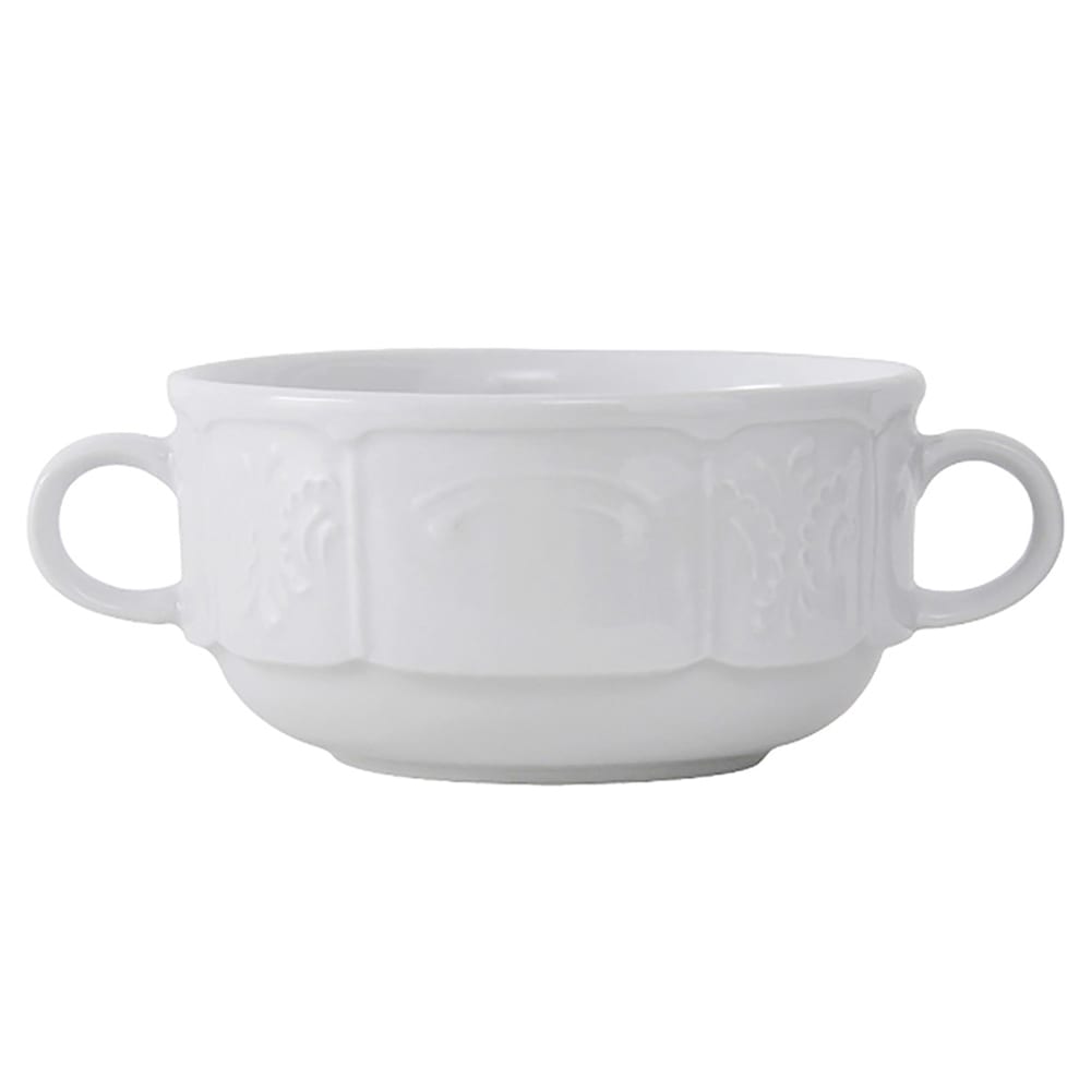 Tuxton CHS-105 10 oz Round Chicago Soup Mug - China, Porcelain White