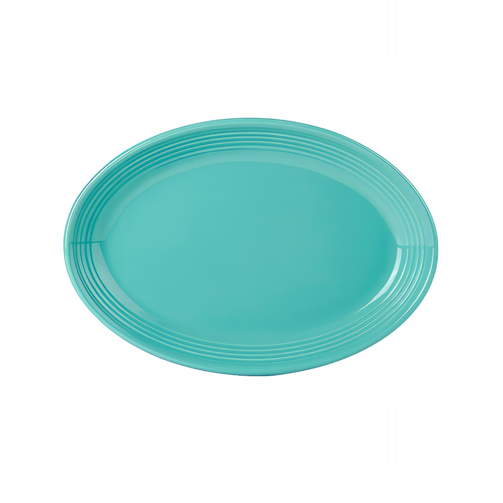 Tuxton CIH-0962 9 3/4" x 7" Oval Platter - China, Island Blue