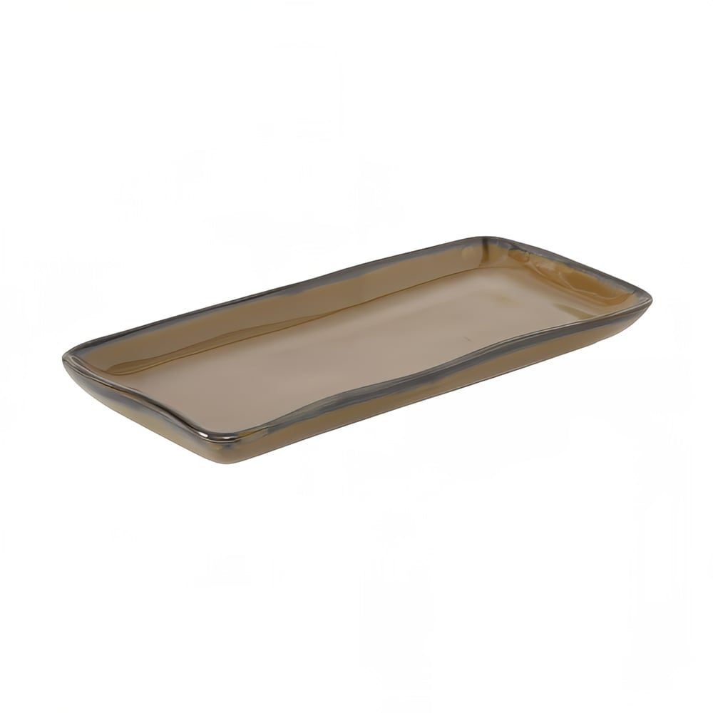 Tuxton GAJ-550 11 5/8" x 5 1/8" Rectangular Artisan Tray - Ceramic, Mojave