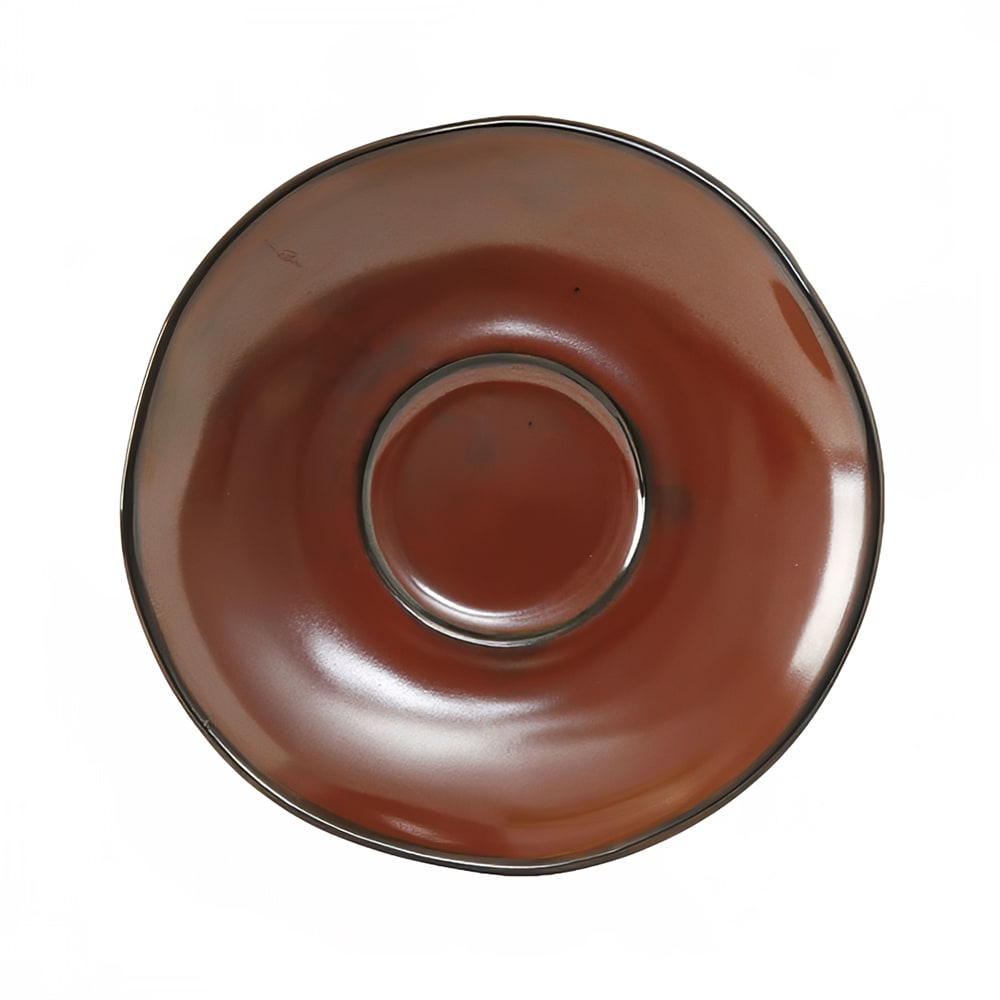 Tuxton GAR-084 6 3/8" Round Ceramic Saucer - Red Rock
