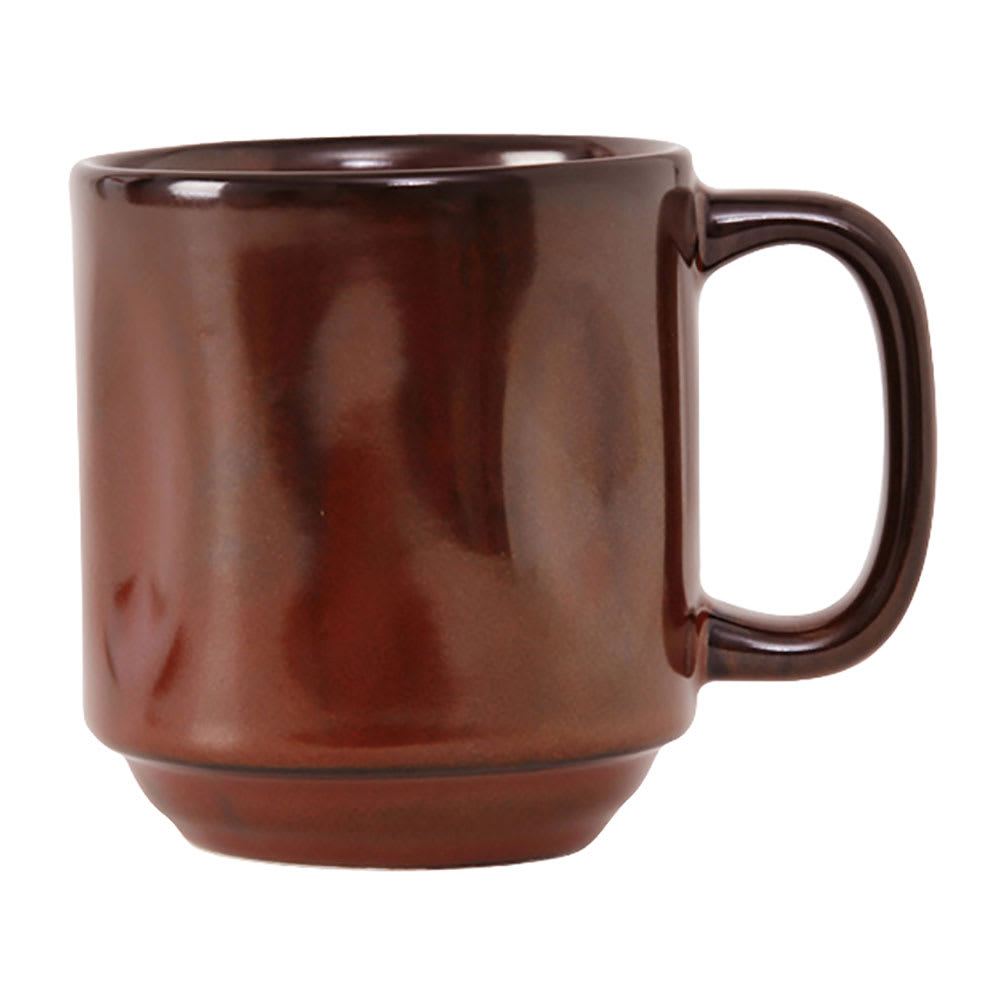 Tuxton GAR-150 12 oz Ceramic Yukon Mug - Red Rock