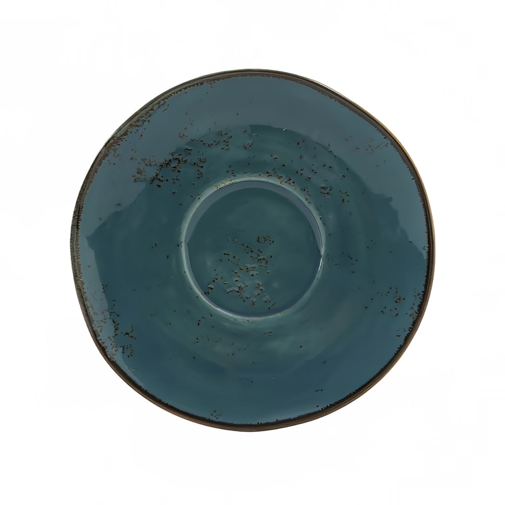 Tuxton GGE-084 6 3/8" Round Artisan Geode Saucer - Porcelain, Azure