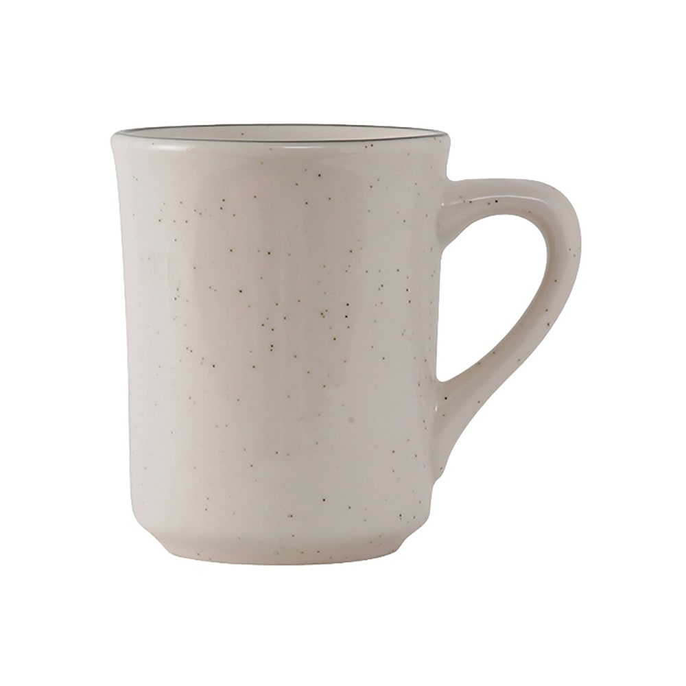 Tuxton TES-017 8 oz Emerald Tiara Mug - Ceramic, American White