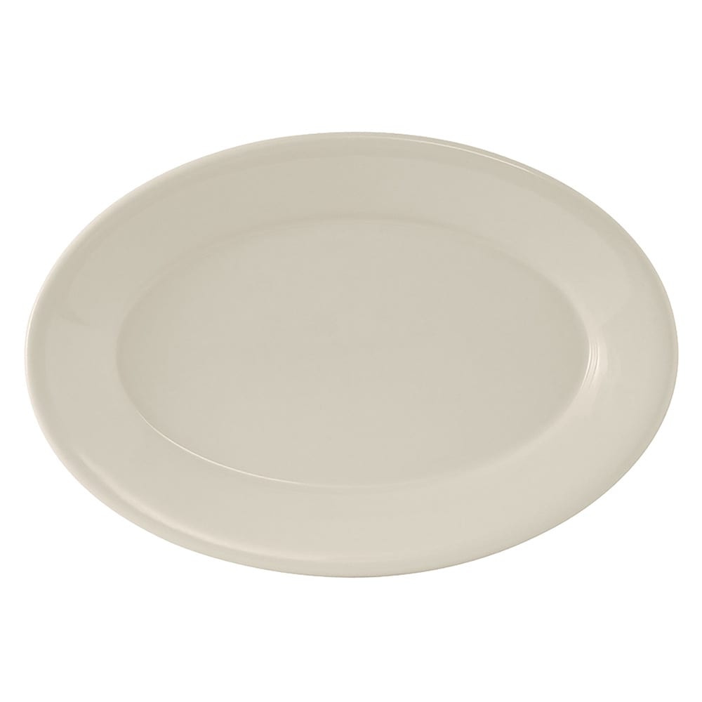 Tuxton TRE-013 11 5/8" x 8" Oval Reno Platter - Ceramic, American White