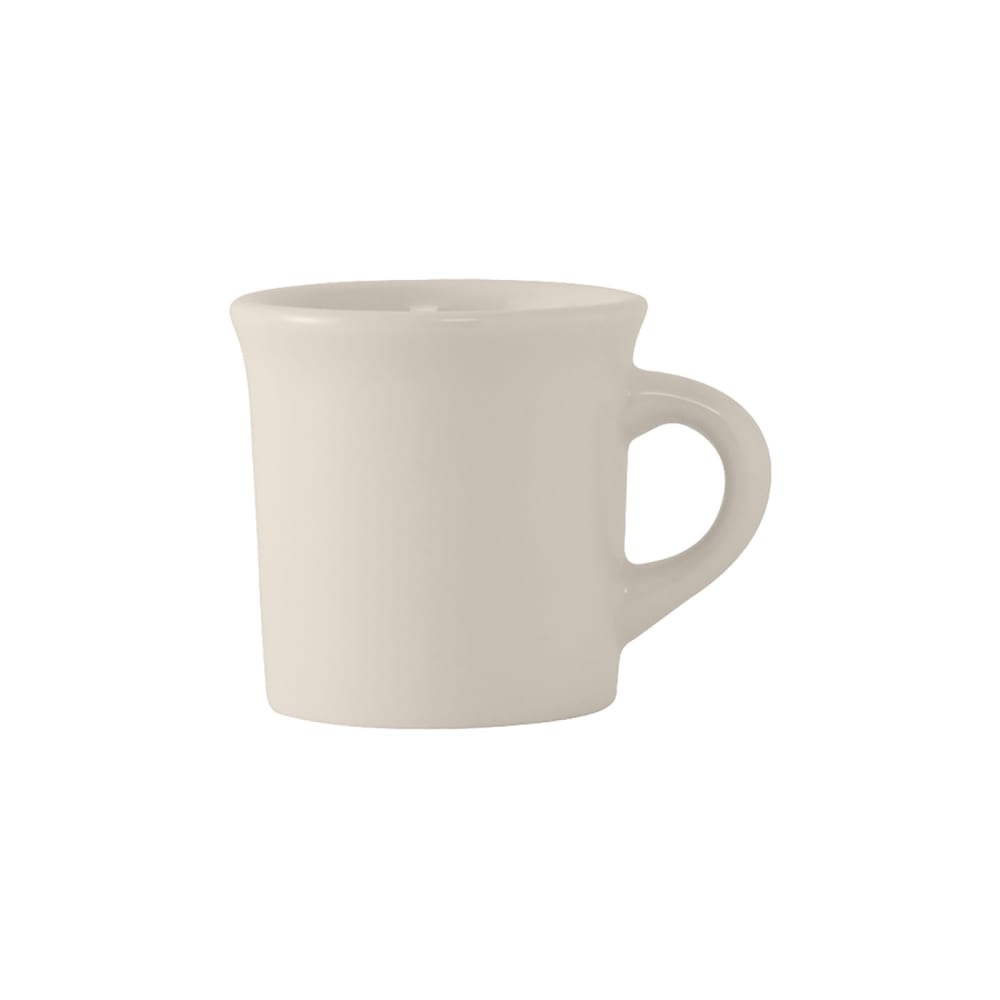Tuxton TRE-038 9 oz Reno/Nevada Canton Mug - Ceramic, American White/Eggshell