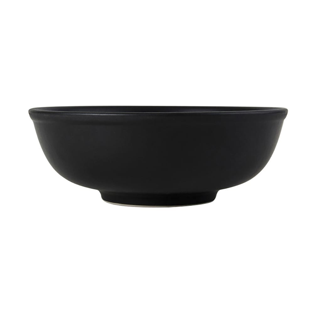 Tuxton VBB-3503 35 oz Round Zion Menudo Bowl - Porcelain, Black