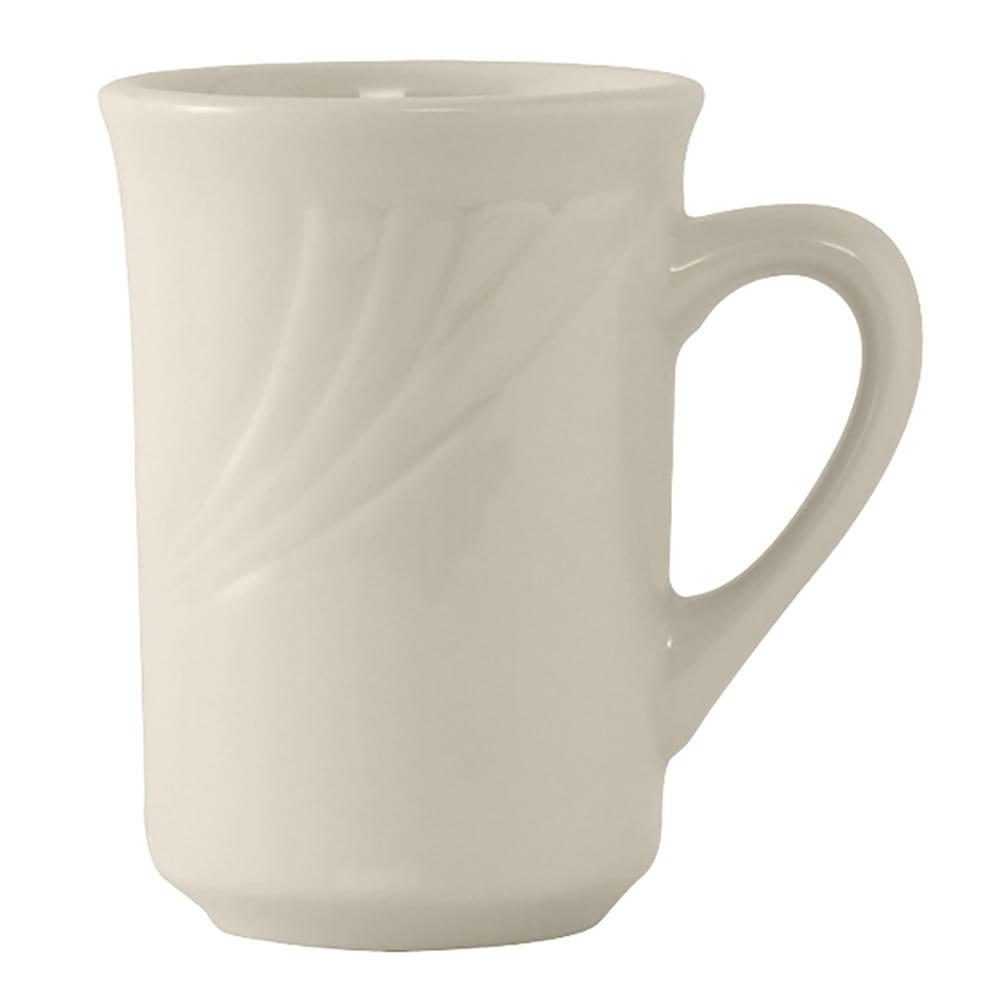 Tuxton YEM-080 7 1/2 oz Monterey Mug - Ceramic, American White