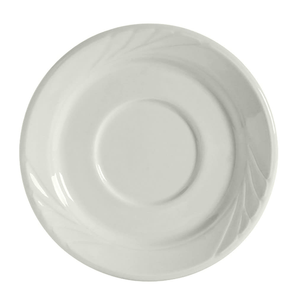 Tuxton YPE-054 5 1/2" Round Sonoma Saucer - Ceramic, Porcelain White