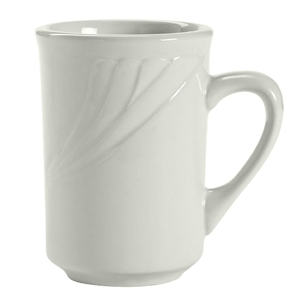 Tuxton YPM-080 7 1/2 oz Sonoma Mug - Ceramic, Porcelain White