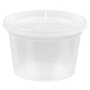 WNA TD40016R 16 oz Kari Out Deli Container w/Lid - Polypropylene, Clear thumbnail 3