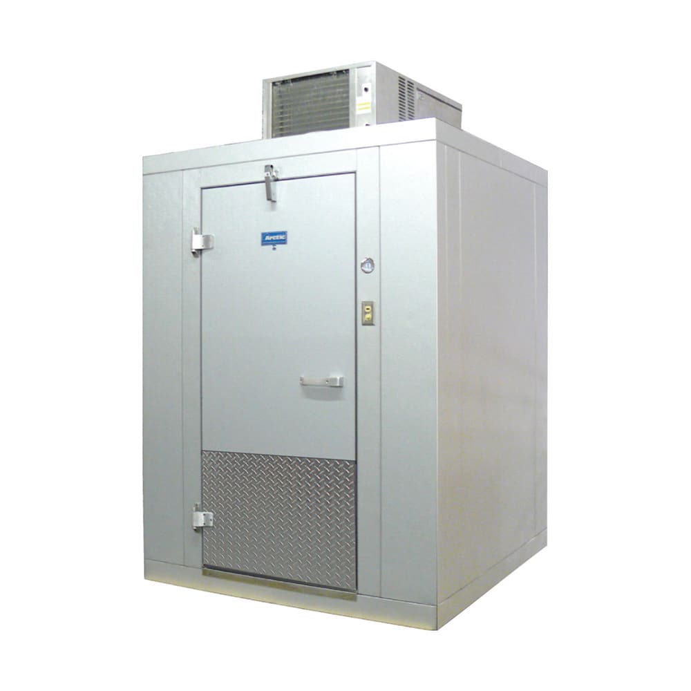 Arctic 10' x 14' Blue Line Indoor Walk-in Cooler w/ Top-Mounted Compressor - No Floor (BL1014-C-SC)