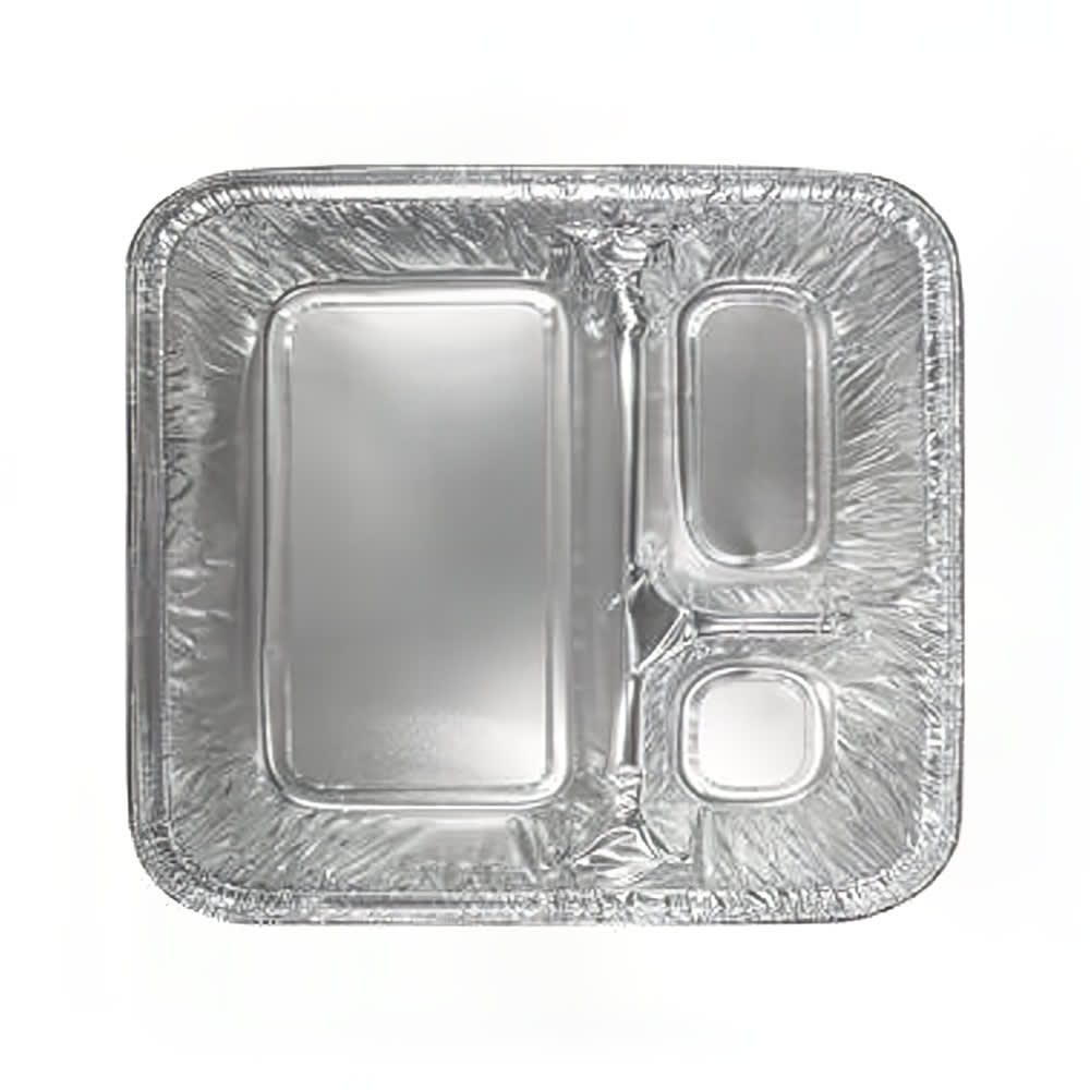 Handi-Foil Handi-Stax Oblong Pan w/ Board Lid - 8 11/16" x 6 9/16", Aluminum Foil (2045-35-250W)
