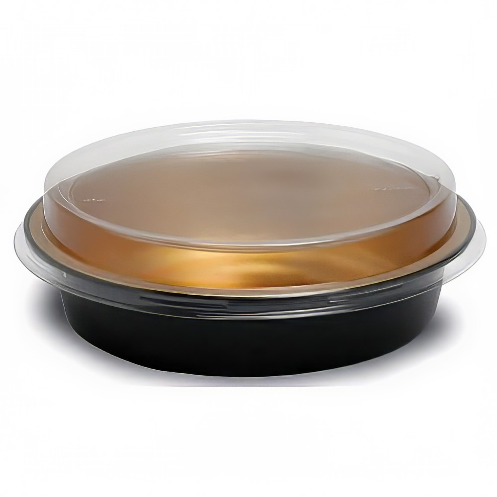 Handi-Foil Handi-Stax 7" Round Disposable Foil Pan w/ Dome Lid (4227-45-50WDL)