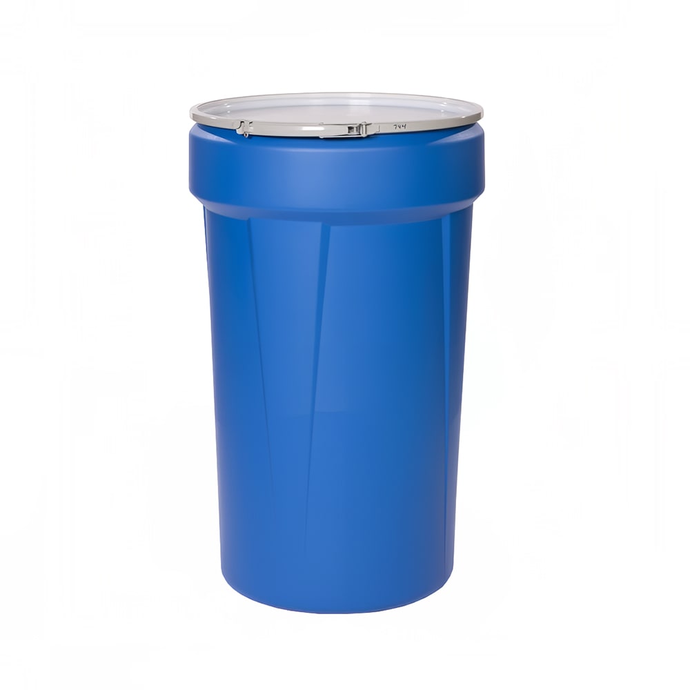 Eagle Manufacturing 55 gal Lab Pack Open Head Drum w/ Metal Lever Lock Lid, Blue (1655MB)