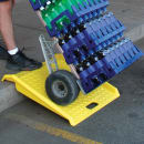 Eagle Manufacturing Curb Ramp w/ 1,000 lb Capacity - 27"L x 27"W x 4"H, Polyethylene, Yellow (1794) thumbnail 4