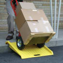 Eagle Manufacturing Curb Ramp w/ 1,000 lb Capacity - 27"L x 27"W x 4"H, Polyethylene, Yellow (1794) thumbnail 6