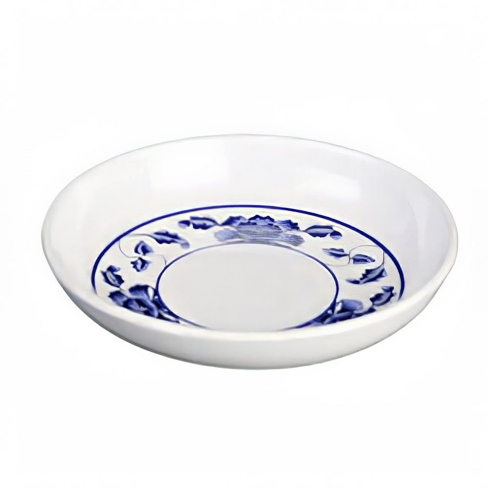 Thunder Group 1003TB 3 oz Melamine Sauce Dish, White/Blue