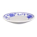 Thunder Group 1004TB 4 1/2" Round Lotus Plate - Melamine, White/Blue thumbnail 2