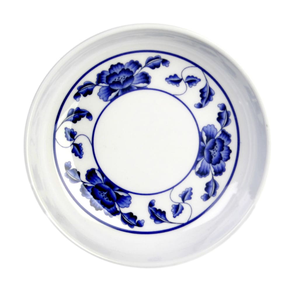 Thunder Group 102.8TB 2 oz Melamine Sauce Dish, White/Blue