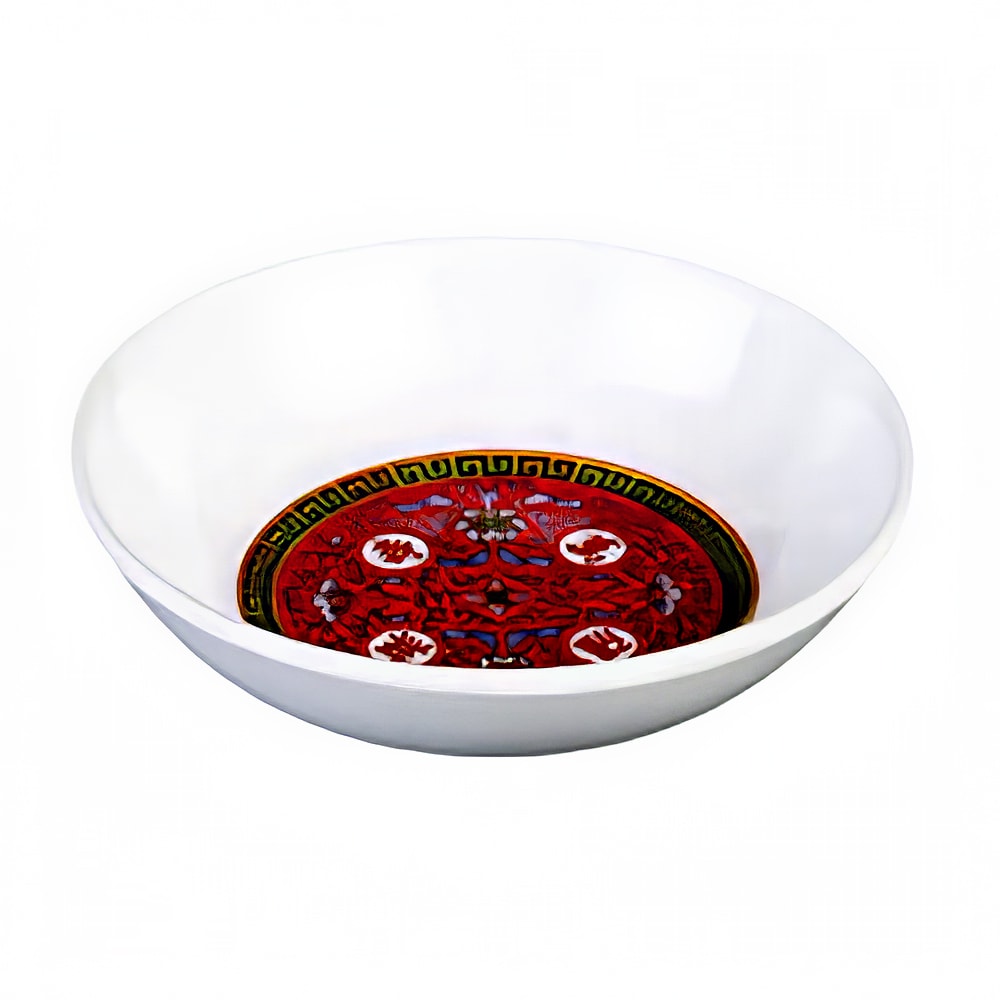 Thunder Group 1101TR 1 oz Melamine Sauce Dish, Red/White