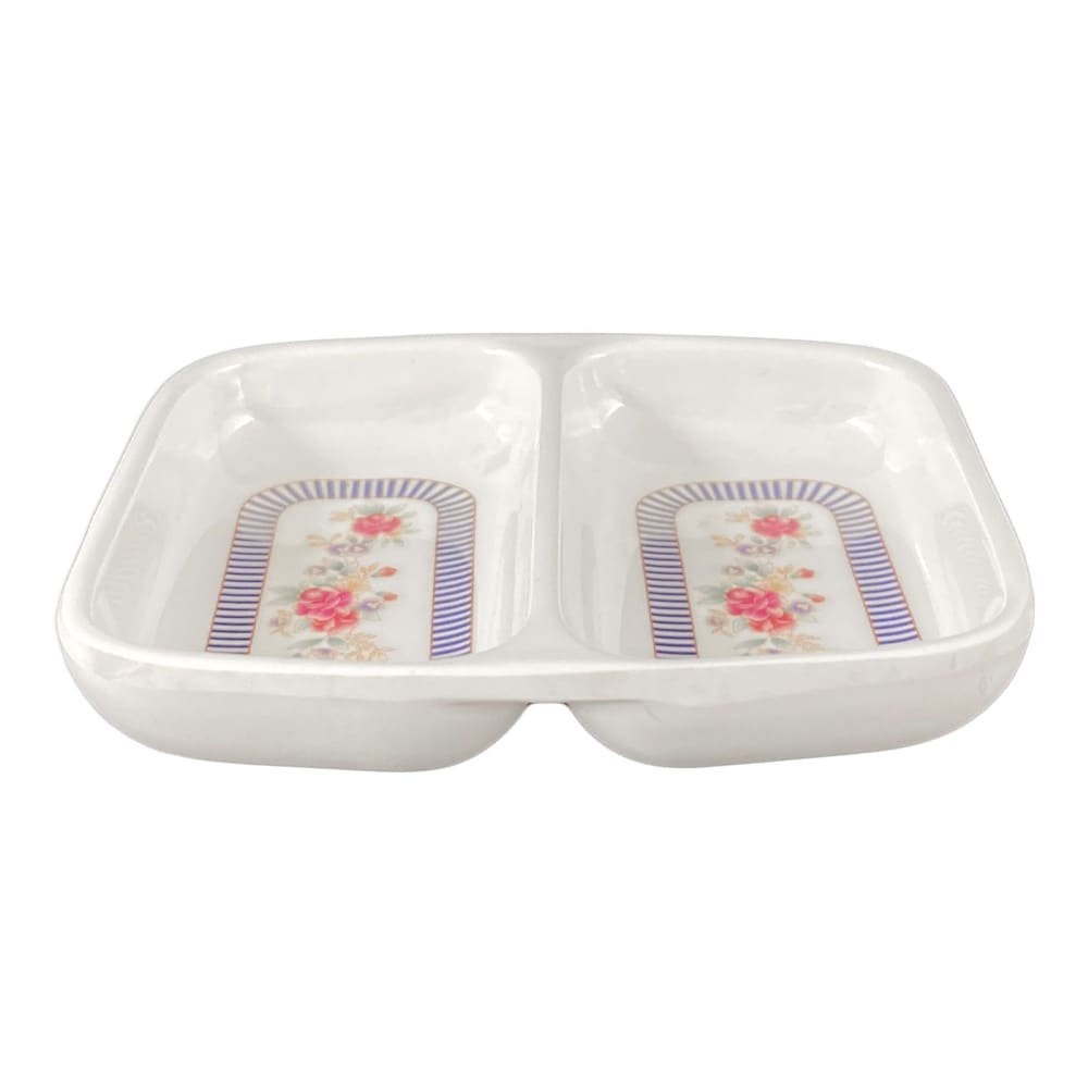 Thunder Group 1102AR 2 oz Melamine Twin Sauce Dish, Rose