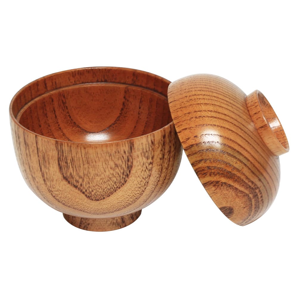 Thunder Group 45-35 9 oz Round Soup/Rice Bowl - Wood